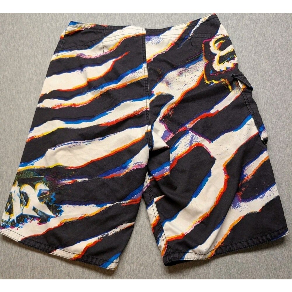 Y2K FOX Board Shorts Cargo Pocket Swim Trunks Mens Size 33 With Bottle Opener - Picture 9 of 9